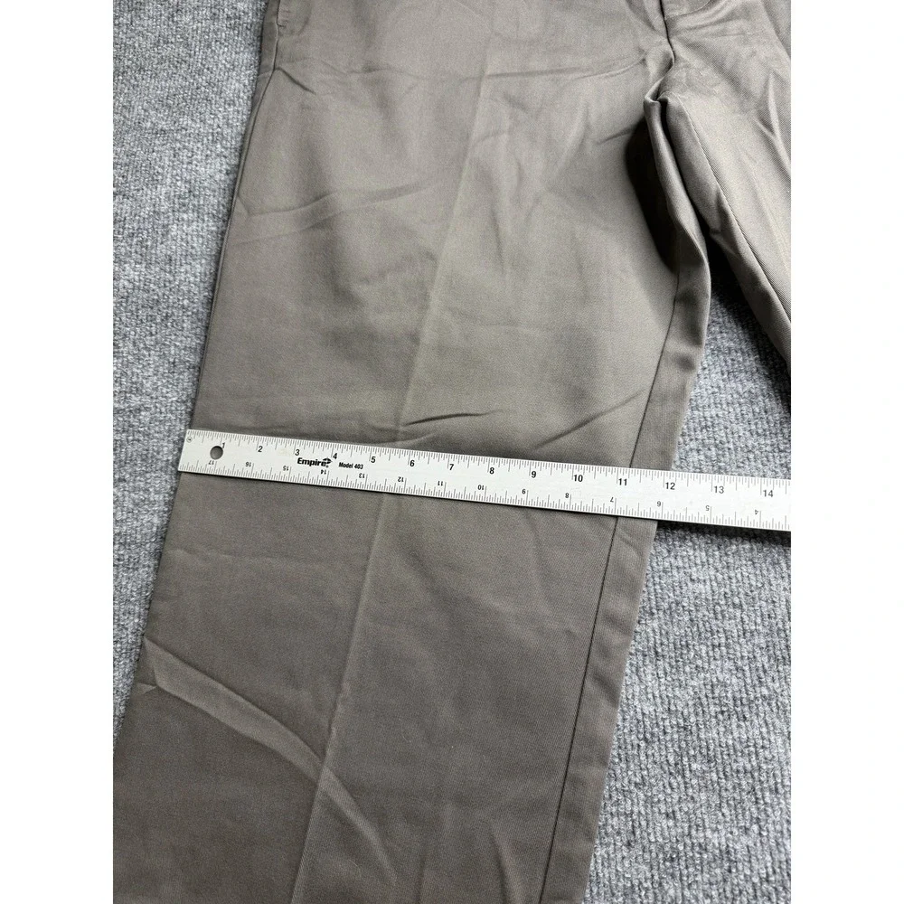 Van Heusen Mens Pants Gray Size 40x32 Flat Front Classic Fit 100% Cotton